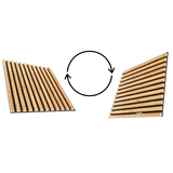 Akustični 3D drveni paneli 60x60 cm  - Prirodni Hrast