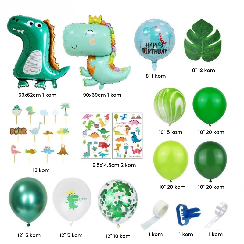 Komplet balona Dinosaur