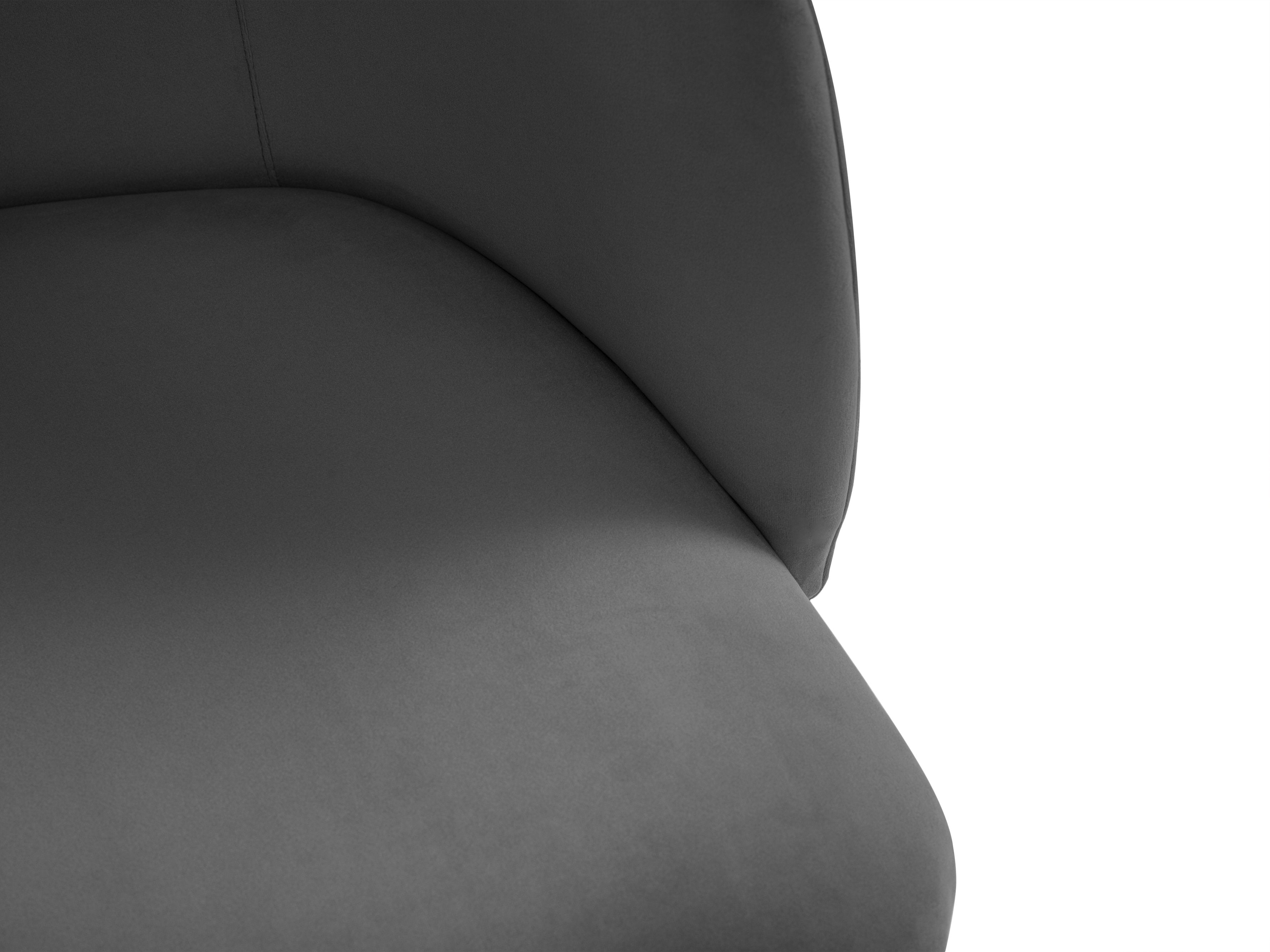 Blagovaonska stolica Velvet Nawajo Tamno siva