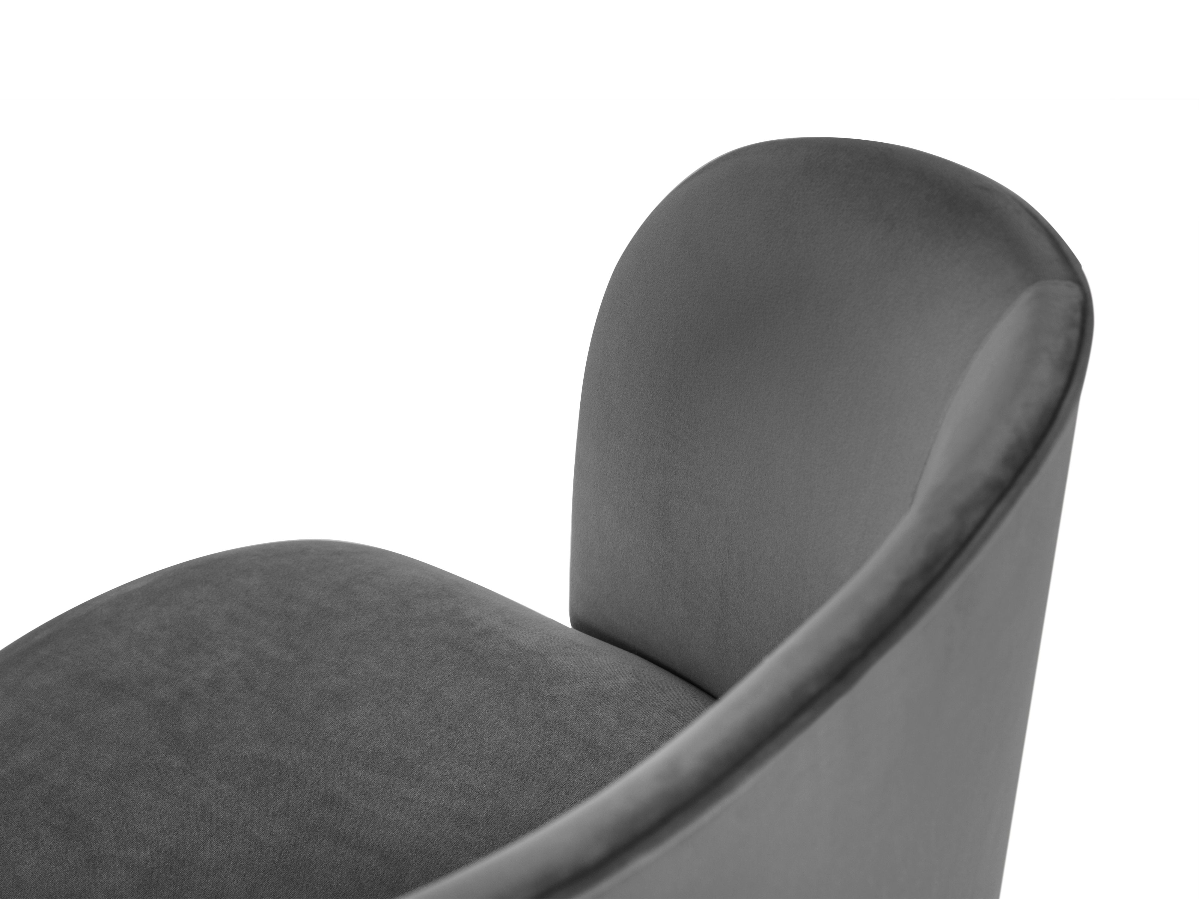 Blagovaonska stolica Velvet Nawajo Tamno siva