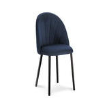 Blagovaonska stolica  Velvet Ventura Tamno plava