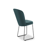 Blagovaonska stolica Velvet Cabri Petrol zelena