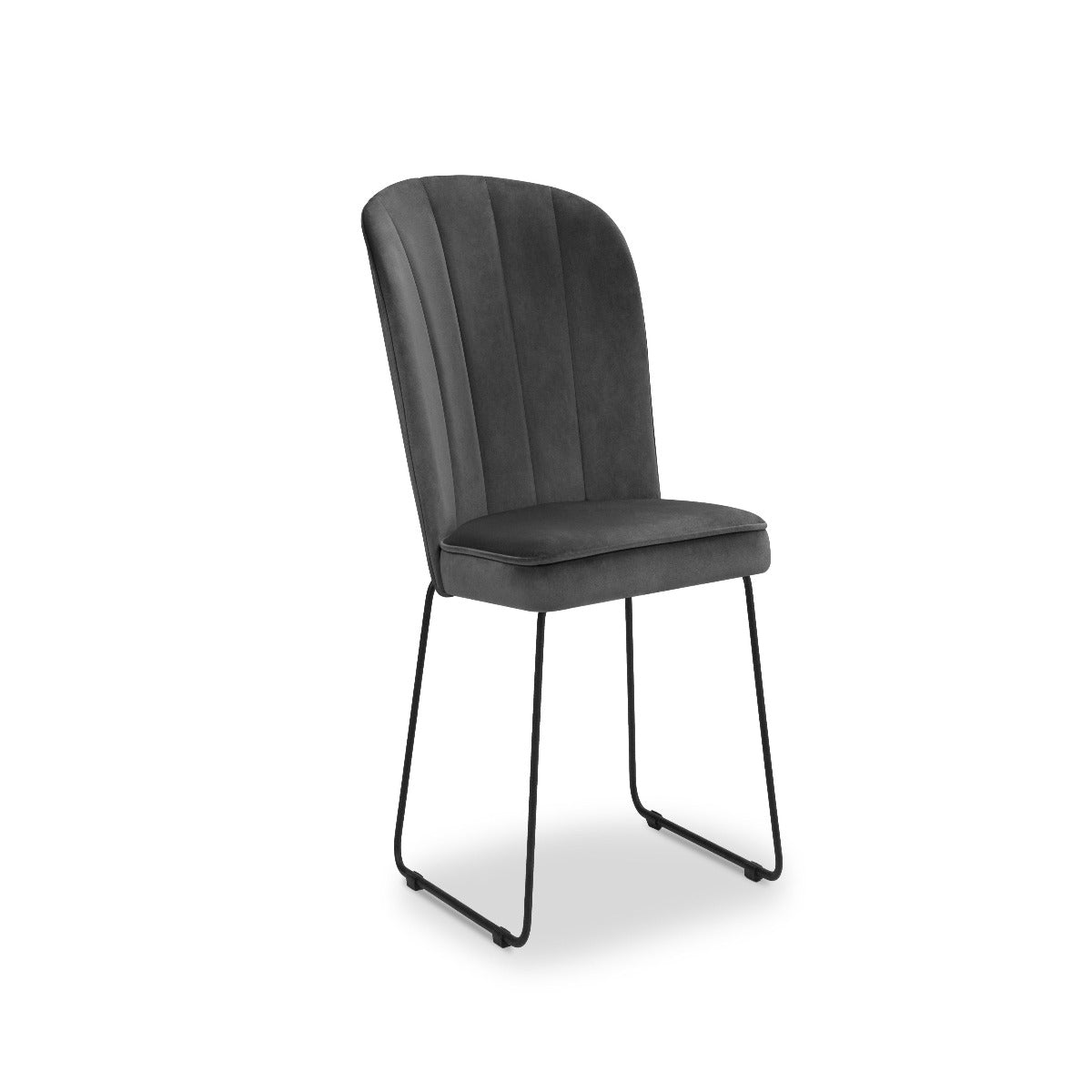 Blagovaonska stolica Velvet Cabri Tamno siva
