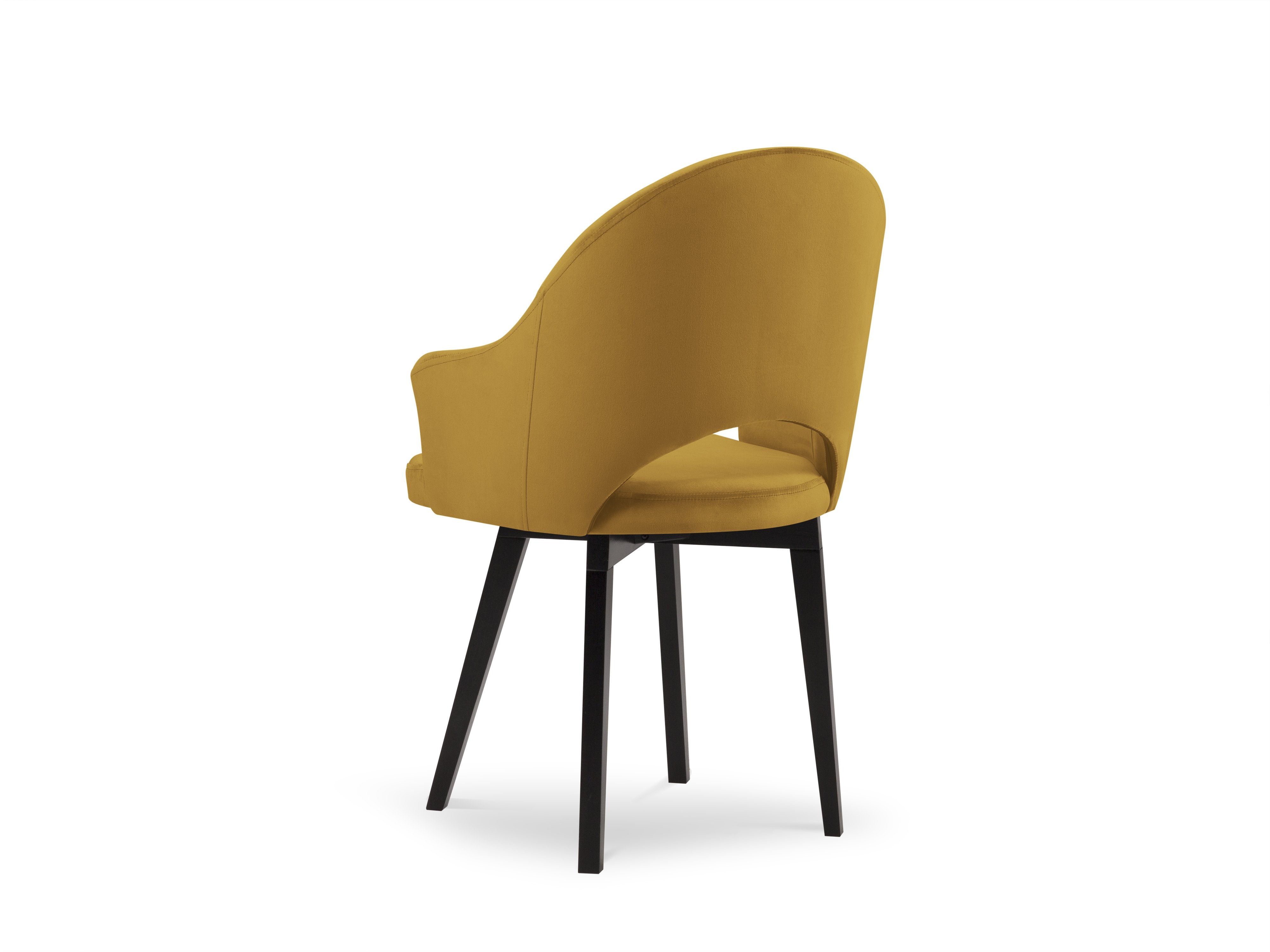Blagovaonska stolica Velvet Gabro Žuta
