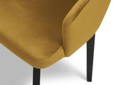 Blagovaonska stolica Velvet Gabro Žuta