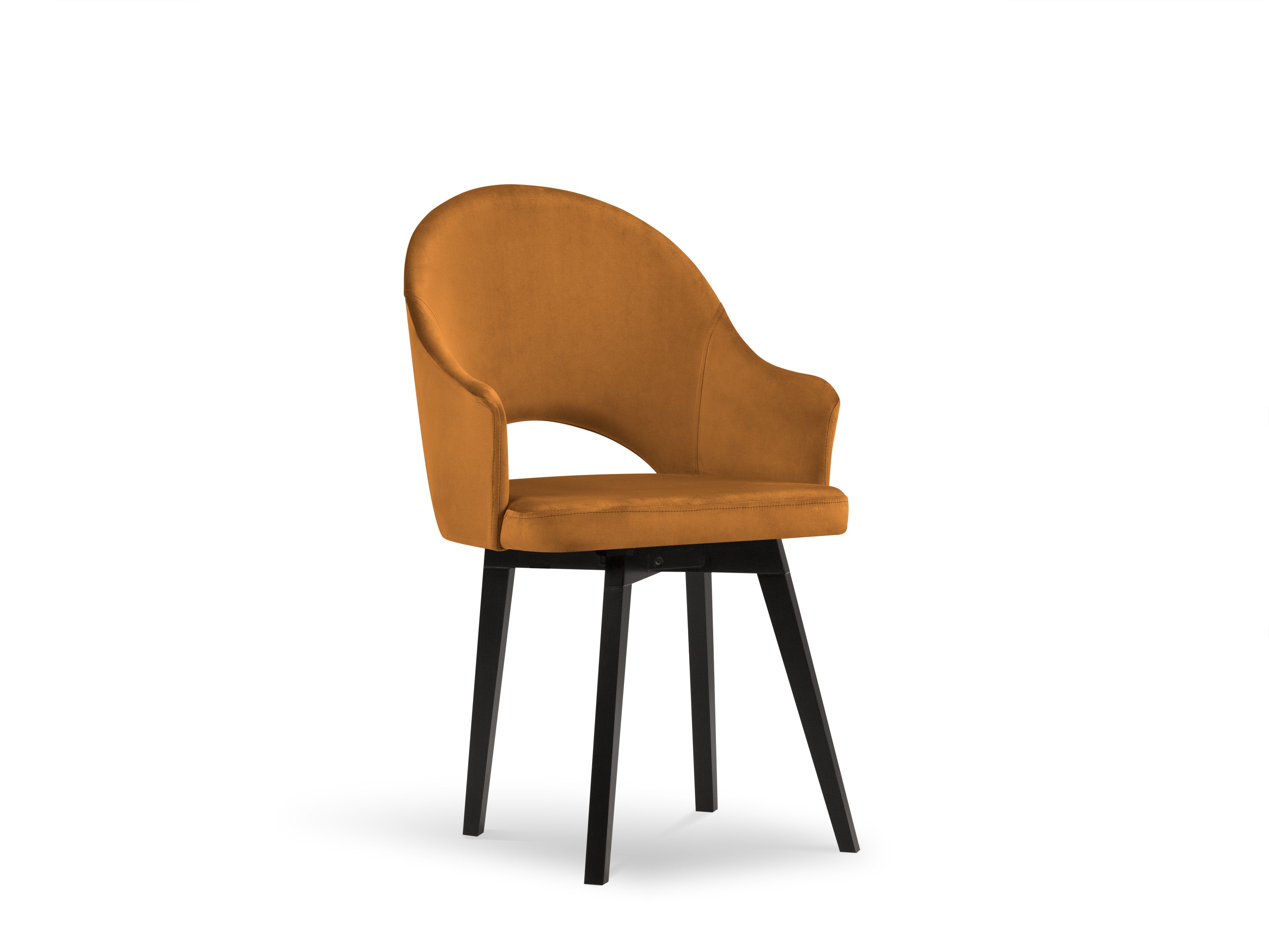 Blagovaonska stolica Velvet Gabro Narančasta