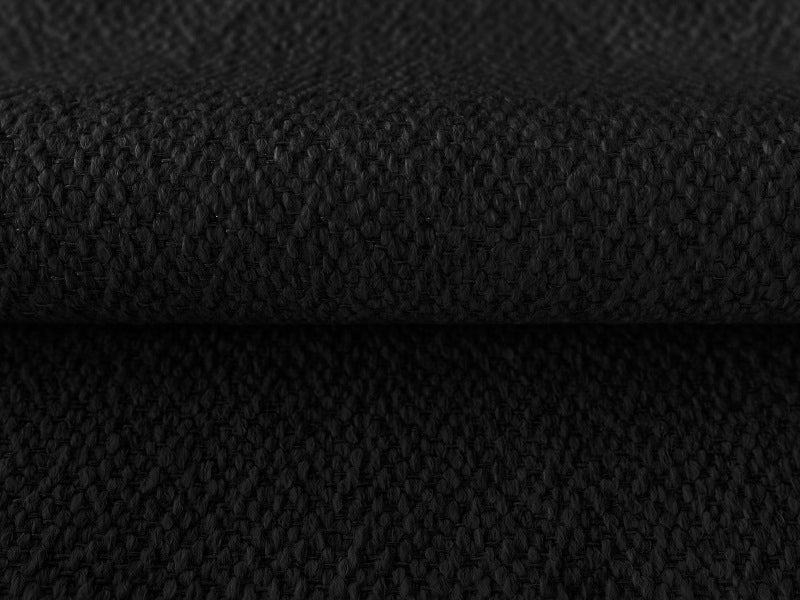 Kutna garnitura  Jade crna strukturirana tkanina - Desni kut