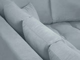 Kutna garnitura Malvin svijetlo plava- Desni kut